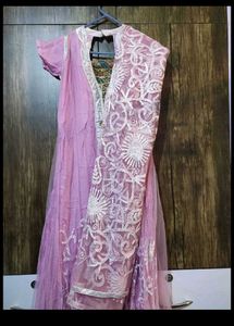 Beautiful Pink Anarkali Suit with Dupatta