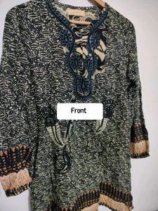 Boho Print Tunic Top