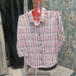 Pink Plaid Shirt