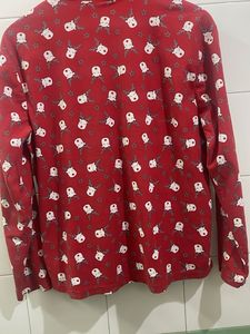 Cozy Christmas Reindeer Pajama Top