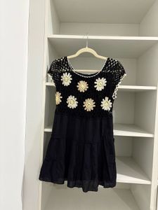 Daisy Crochet Mini Dress