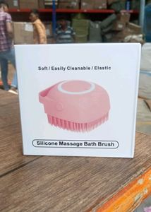 SiLICON MASSAGE BATH BRUSH HAIR, SCALP & BATHING