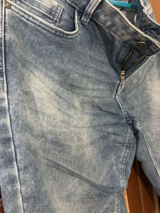 Blue Washed Denim Jeans