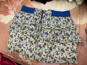 Tiered Floral Mini Skirt