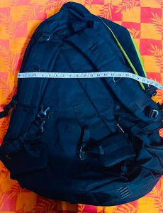 FASTRACK Durable Black Backpack with Lime Accents