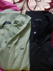Black Polka Dot Polo T-Shirt