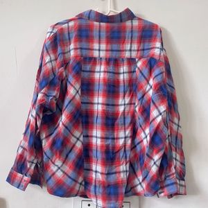Orange &amp; Blue Checkered Casual Shirt | Size S/M |