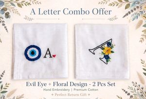 Embroidered Handkerchief Set of 2