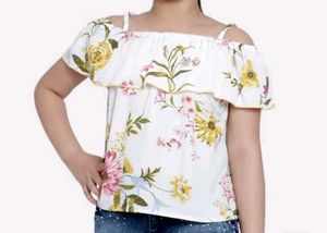 Natilene Girl Multicolor Floral Print Top👚