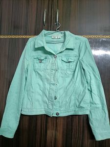 Denim Jacket Mint Green