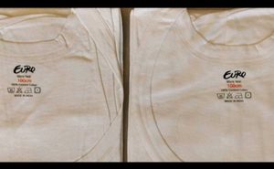 Pack Of Two Euro Cotton White Half Sleeves Vest