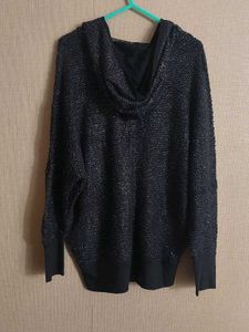 Sparkly Knit Zip-Up Hoodie