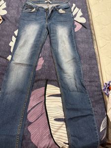 Classic Blue Wash Straight Leg Jeans
