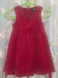 Cute Red velvet Dress