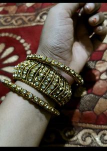 Antique Gold Tone Bangle Set