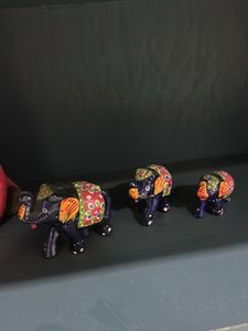 Handcrafted Elephant Family Figurines