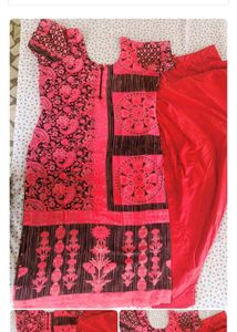 Embroidered Mustard Salwar Kameez Set