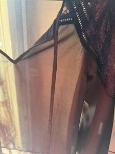 Sheer Black Lace Sleeve Top