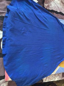 Royal blue sleeveless A-line dress