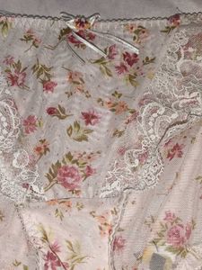 Pink Floral Lace Briefs Combo