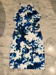 Floral Print High Neck Dress
