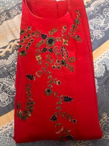 Red And Blue Sharara Set