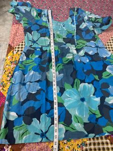 Blue Floral Print Kurta