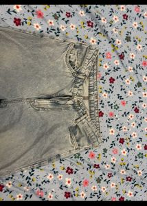 sky blue Light Wash Wide Leg baggy Jeans denim
