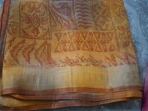 Vibrant Geometric Print Saree