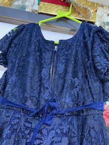 Navy Blue Layered frock  Dress for Girls