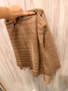 Pleated Co-ord Set - Beige