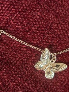 Butterfly Star Charm Necklace SS925 Rose gold