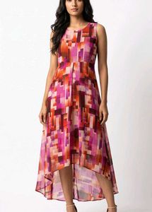 Vibrant Geometric Print Dress😍