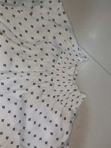 Chic White Blouse with Black Polka Dots