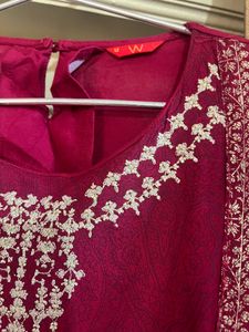 W Red Kurta - Large