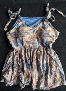 Boho Abstract Print Mini Dress
