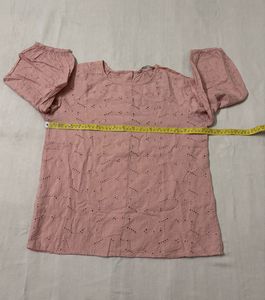 Filanto Eyelet Embroidered Pink Top