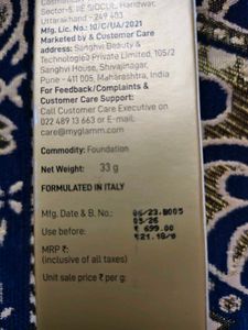 MyGlamm Super Serum Foundation - 302W Wheat, 33 G