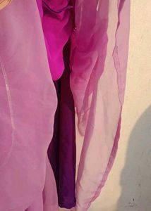 Beautiful Purple &amp; Pink Ethnic Gown