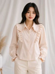 Chic Ruffle Collar Blouse