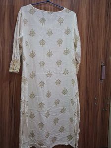 White Kurta with Embellishments🫶💕