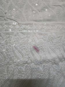 off White Chikankari Embroidered Kurta set