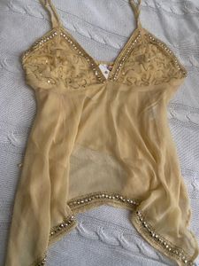 size:L Beaded chatpata Camisole Top