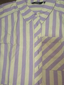 Striped Button-Up Shirt