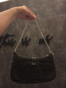 Chic Chain Strap denim Shoulder Bag