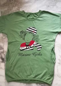Cute Marine Girls Graphic T-Shirt