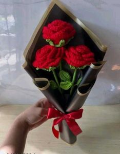 Handmade Crochet Rose Bouquet