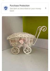 Elegant Gold Clutch Bag+ showpiece baby carriage