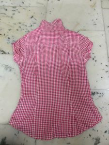 Pink Gingham Button-Up Shirt