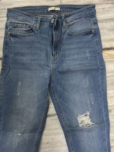 Classic Blue Ripped Jeans